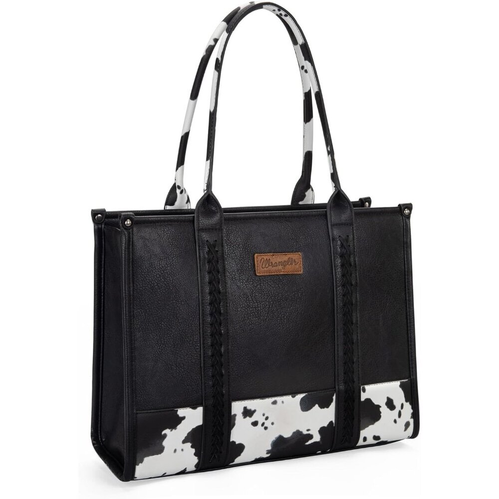 Wrangler Tote Bag for Women Western Cow Print Purse Designer Top Handle Handbags